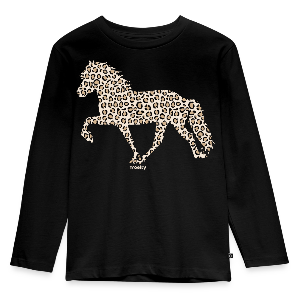 Kinder Premium Langarmshirt - Schwarz
