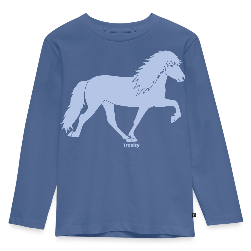 Kinder Premium Langarmshirt - Taubenblau