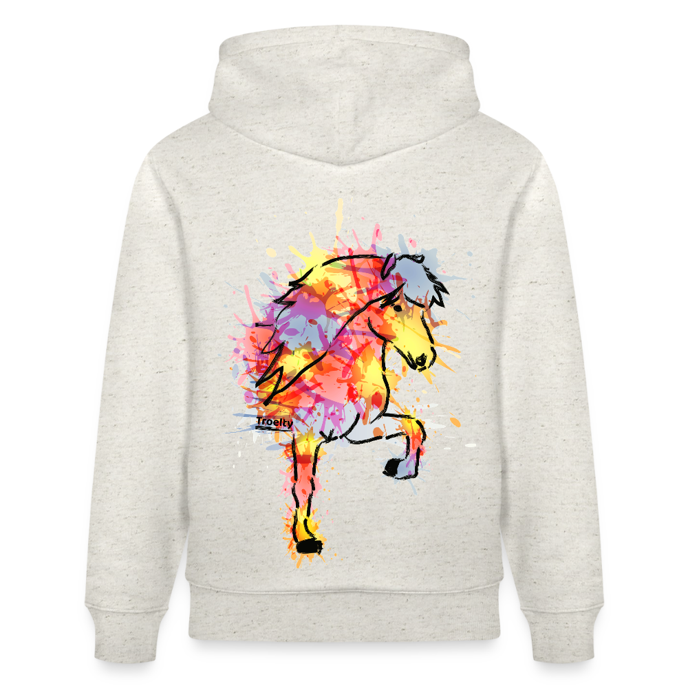 Tölter Orka - Bio-Hoodie Damen - Beige meliert