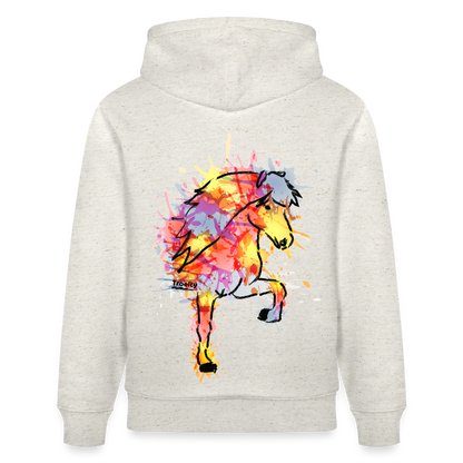 Tölter Orka - Bio-Hoodie Damen - Beige meliert