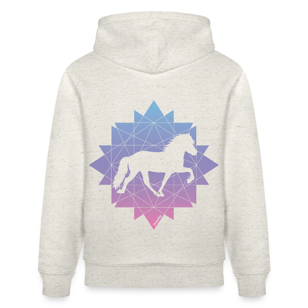 Tölter Geometrie - Bio-Hoodie Damen - Beige meliert