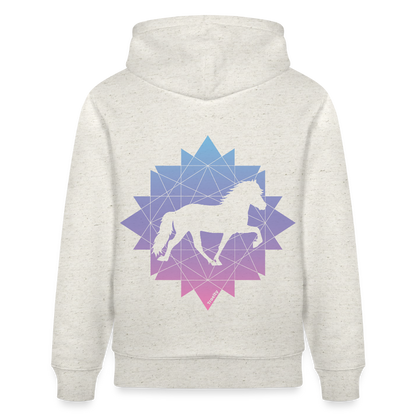 Tölter Geometrie - Bio-Hoodie Damen - Beige meliert