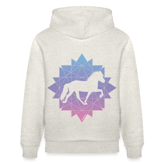 Tölter Geometrie - Bio-Hoodie Damen - Beige meliert